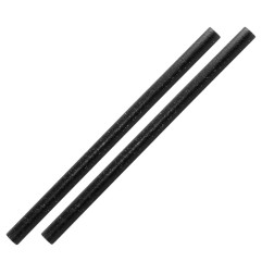 Pailles droites noires Sier Diposables Refork 8 mm / 15 cm (lot de 100)