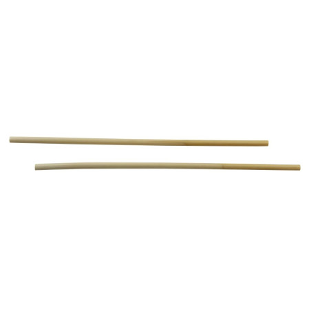 Pailles droites en roseau Sier Disposables 6-8 mm / 25 cm (lot de 50)