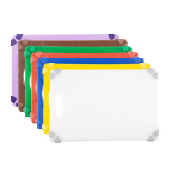 Ensemble de planches à découper antidérapantes professionnelles Hygiplas 458x306x12mm (lot de 7)