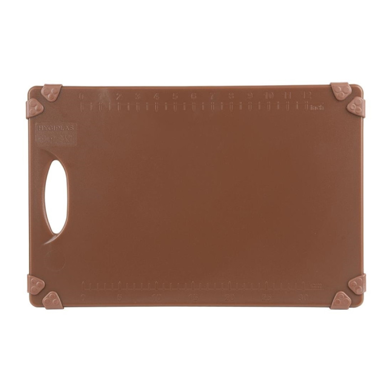 Planche à découper antidérapante professionnelle Hygiplas marron 458x306mm