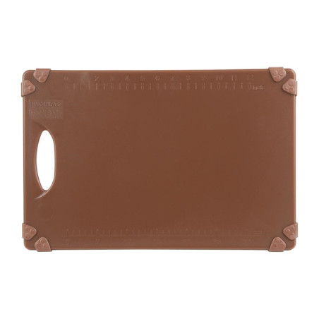 Planche à découper antidérapante professionnelle Hygiplas marron 458x306mm