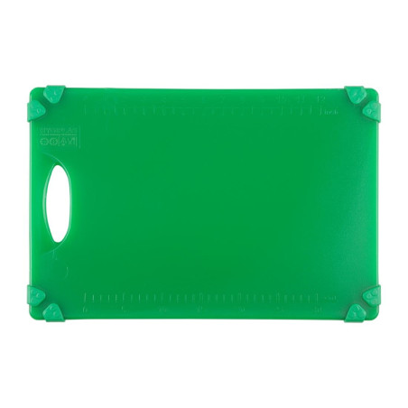 Planche à découper antidérapante professionnelle Hygiplas verte 458x306mm