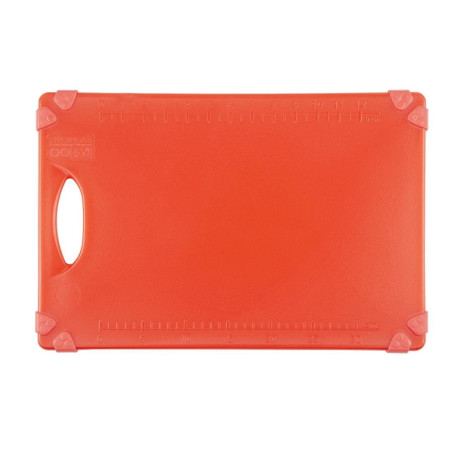 Planche à découper antidérapante professionnelle Hygiplas rouge 458x306mm