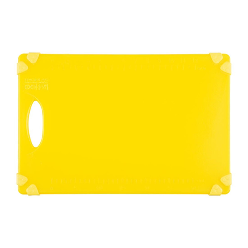 Planche à découper antidérapante professionnelle Hygiplas jaune 458x306mm