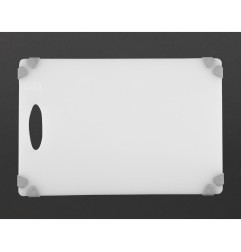 Planche à découper antidérapante professionnelle Hygiplas blanche 458x306mm