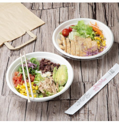 Bols à poke en bagasse Fiesta Compostable 909ml (lot de 50)