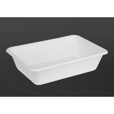 Barquettes alimentaires en bagasse Fiesta Compostable 650ml (lot de 100)