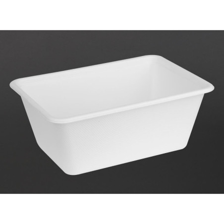 Barquettes alimentaires en bagasse Fiesta Compostable 1000ml (lot de 100)