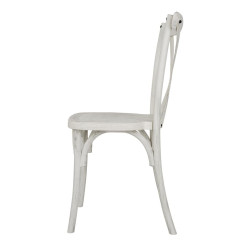 Chaises en résine à dossier croisé Bolero Manhattan blanches (lot de 4)