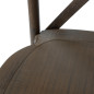 Chaises en résine à dossier croisé Bolero Manhattan effet bois foncé (lot de 4)