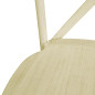Chaises à dossier croisé en résine Bolero Manhattan effet bois naturel (lot de 4)