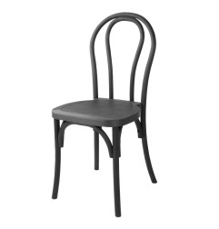 Chaises en résine style bois courbé Bolero Soho noires (lot de 4)