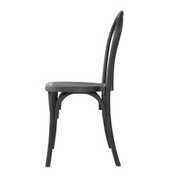 Chaises en résine style bois courbé Bolero Soho noires (lot de 4)