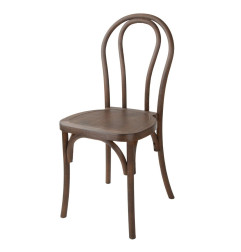 Chaises en résine style bois courbé Bolero Soho noyer (lot de 4)