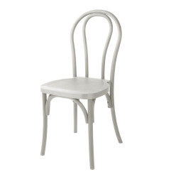 Chaises en résine style bois courbé Bolero Soho blanches (lot de 4)