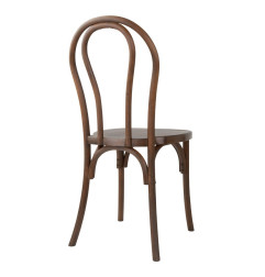 Chaises en résine style bois courbé Bolero Soho noyer (lot de 4)