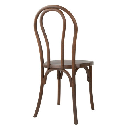 Chaises en résine style bois courbé Bolero Soho noyer (lot de 4)