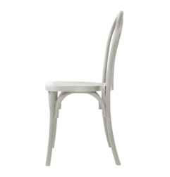 Chaises en résine style bois courbé Bolero Soho blanches (lot de 4)