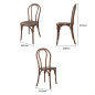 Chaises en résine style bois courbé Bolero Soho noyer (lot de 4)