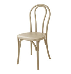 Chaises en résine style bois courbé Bolero Soho coloris naturel (lot de 4)