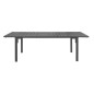 Table d'extérieur à lattes extensible Bolero Valletta grise 1800mm