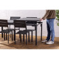Table d'extérieur à lattes extensible Bolero Valletta grise 1800mm
