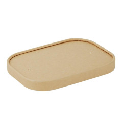 Couvercles en papier Fiesta Recyclable pour barquettes rectangulaires (Lot de 300)