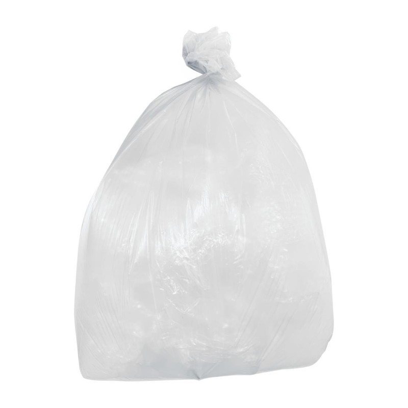 Sacs poubelle légers Jantex transparents 80L (lot de 200)