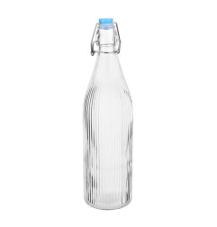 Bouteilles d'eau rainurées à bouchon mécanique Olympia 1L (lot de 6)