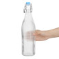 Bouteilles d'eau rainurées à bouchon mécanique Olympia 1L (lot de 6)