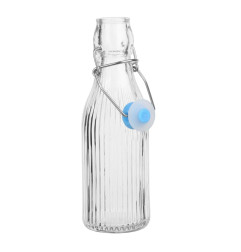 Bouteilles d'eau rainurées à bouchon mécanique Olympia 200ml (lot de 6)
