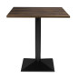 Table carrée Bolero Complete effet bois foncé 700mm