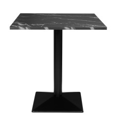 Table carrée Bolero Complete effet pierre noire 700mm