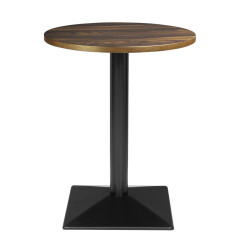 Table ronde Bolero Complete effet bois foncé 600mm