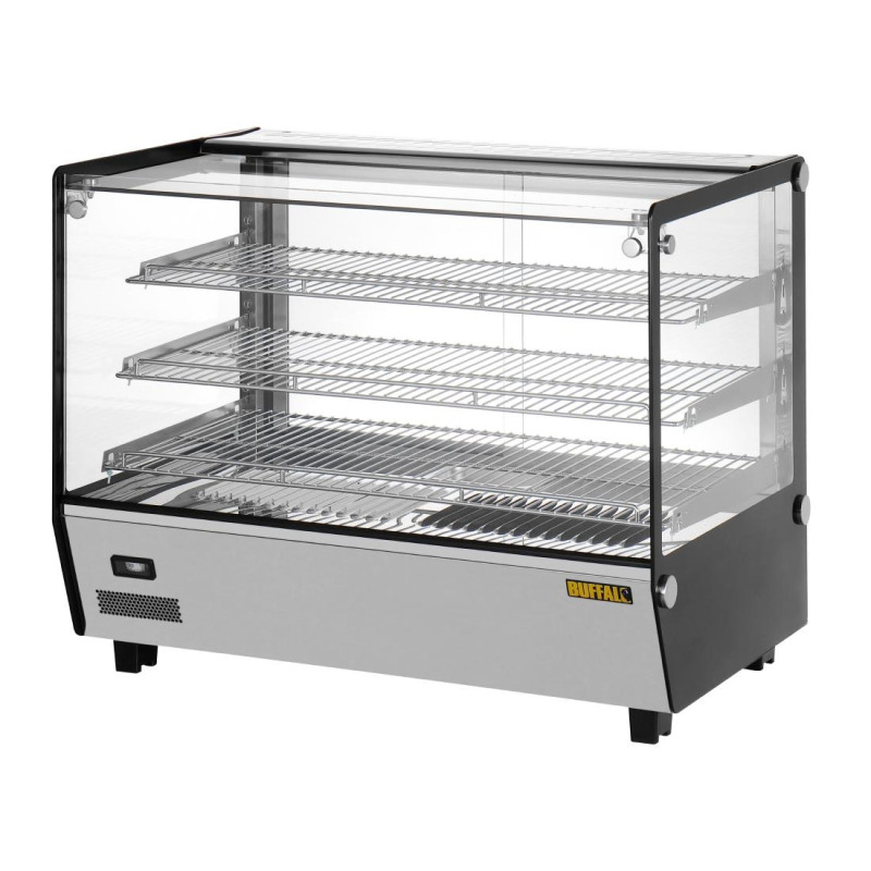 Vitrine chauffante de comptoir carrée Buffalo 160L