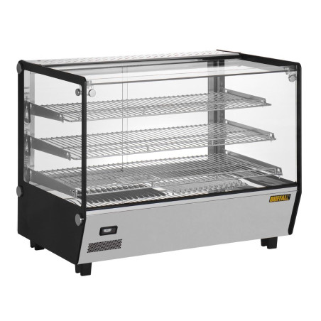 Vitrine chauffante de comptoir carrée Buffalo 160L
