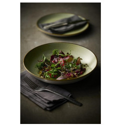 Assiettes avec rebord Churchill Stonecast Raw Green Evolve 220mm (Lot de 12)