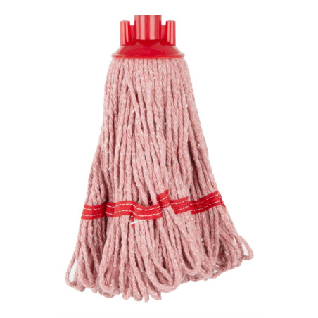Tête serpillière à franges Jantex bande rouge 200g