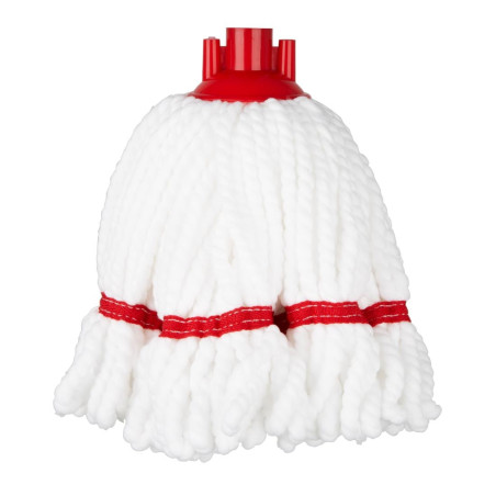 Tête serpillière en microfibre Jantex bande rouge 150g