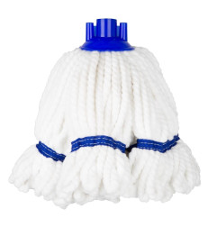 Tête serpillière en microfibre Jantex bande bleue 150g