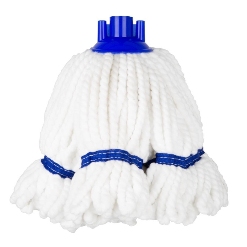 Tête serpillière en microfibre Jantex bande bleue 150g