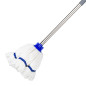 Tête serpillière en microfibre Jantex bande bleue 150g