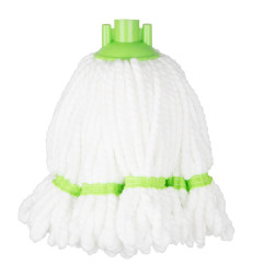 Tête serpillière en microfibre Jantex bande verte 150g