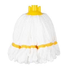 Tête serpillière en microfibre Jantex bande jaune 150g