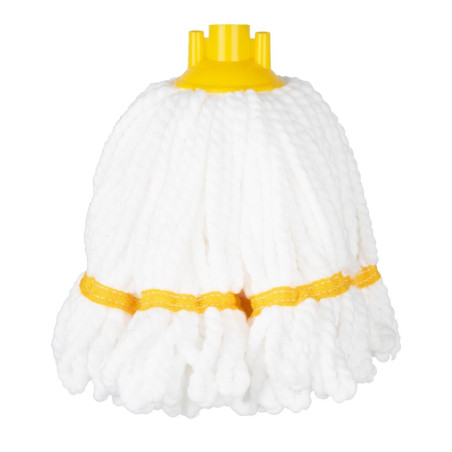 Tête serpillière en microfibre Jantex bande jaune 150g