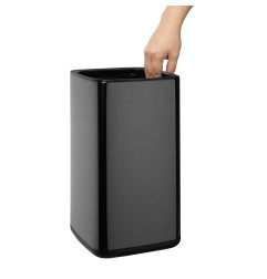 Poubelle carrée Bolero noir titane 7L