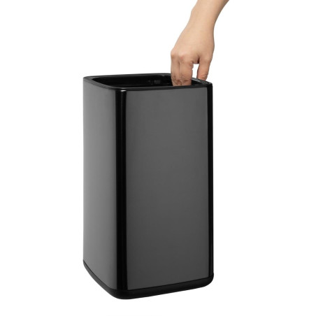 Poubelle carrée Bolero noir titane 7L