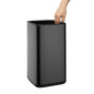 Poubelle carrée Bolero noire 10L