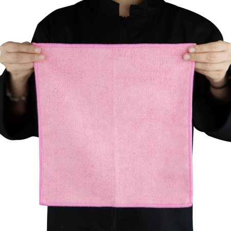 Chiffons en microfibre Jantex roses (lot de 5)