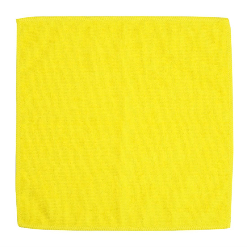 Chiffons en microfibre Jantex jaunes (lot de 5)